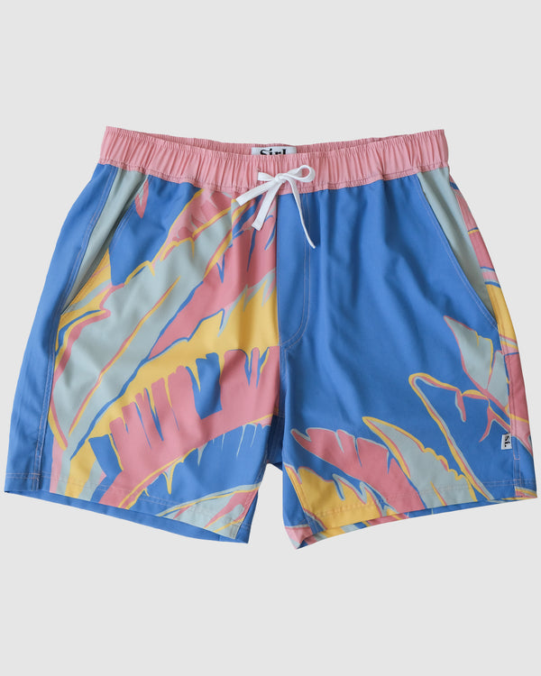 The Tropical Vintage Swim Shorts- Pink & Blue
