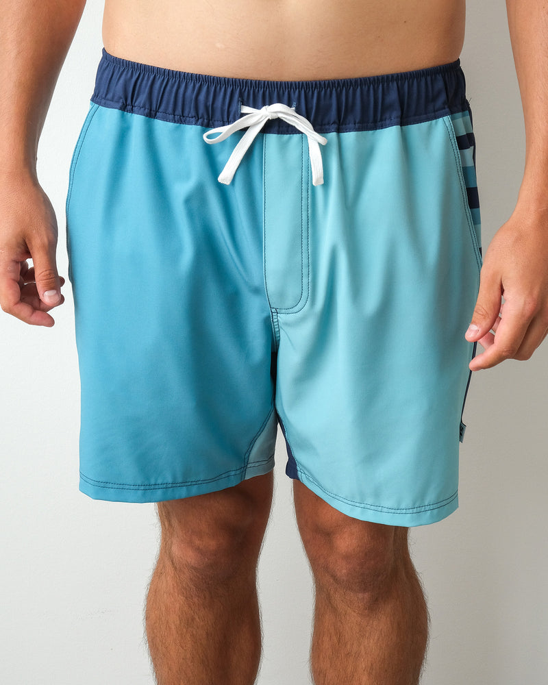 The Ultramarine Swim Shorts- Blue, Aqua & Green