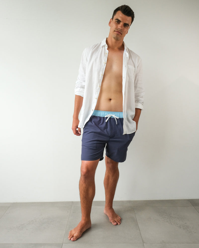 The East Coast Swim Shorts- Navy & Blue