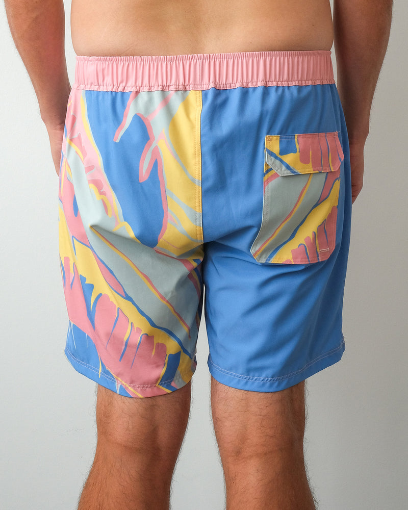 The Tropical Vintage Swim Shorts- Pink & Blue