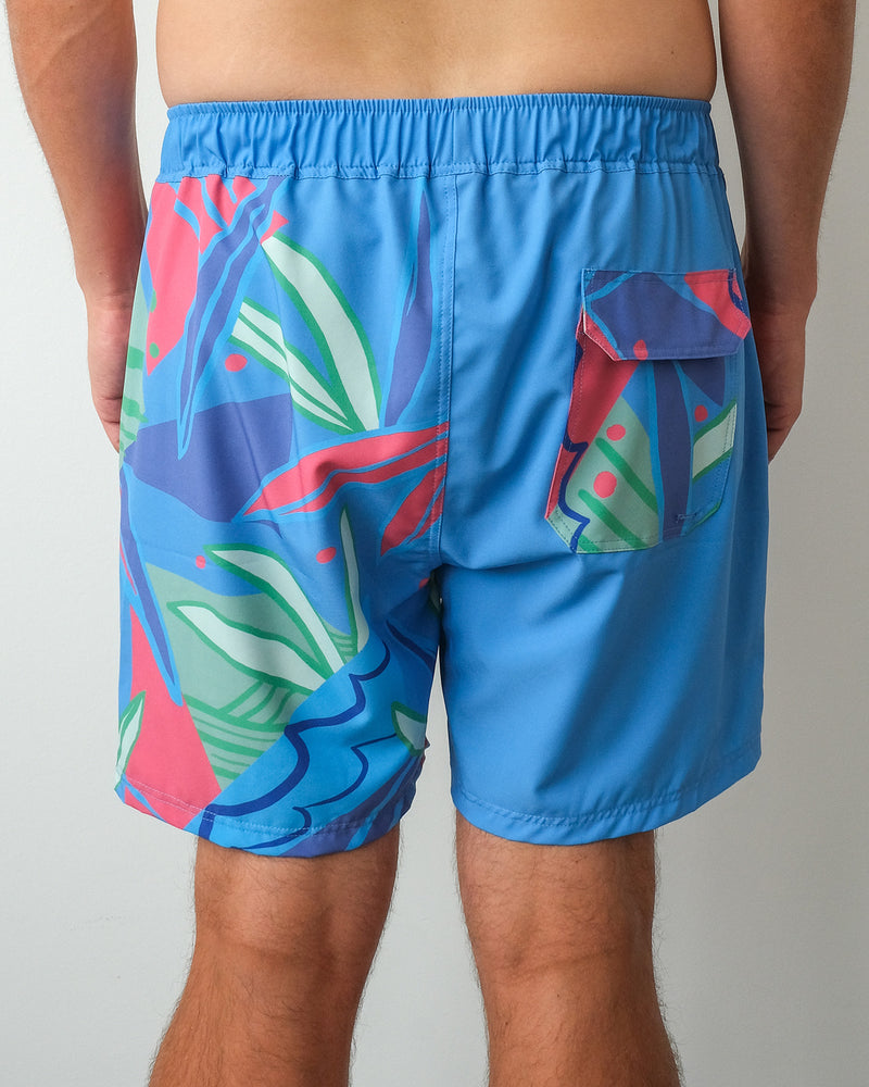 The Mojitos By The Pool Swim Shorts- Blue, Green & Pink