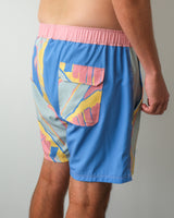 The Tropical Vintage Swim Shorts- Pink & Blue