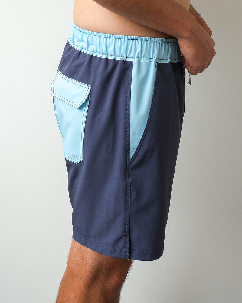 The East Coast Swim Shorts- Navy & Blue