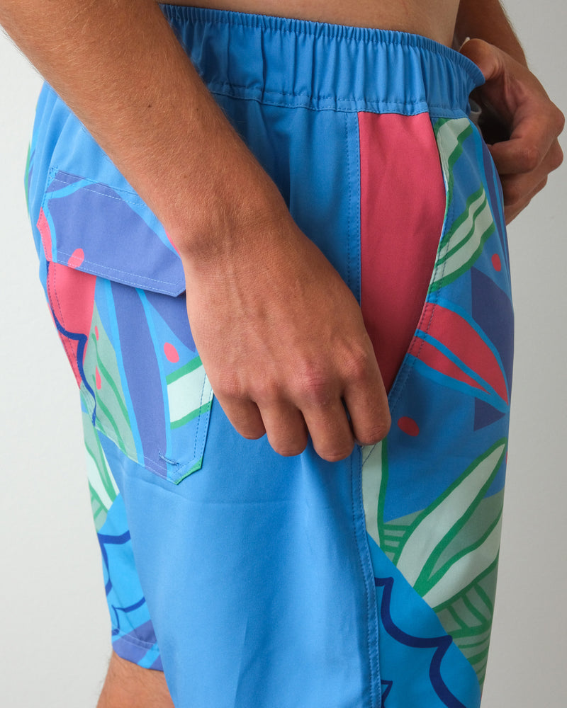 The Mojitos By The Pool Swim Shorts- Blue, Green & Pink