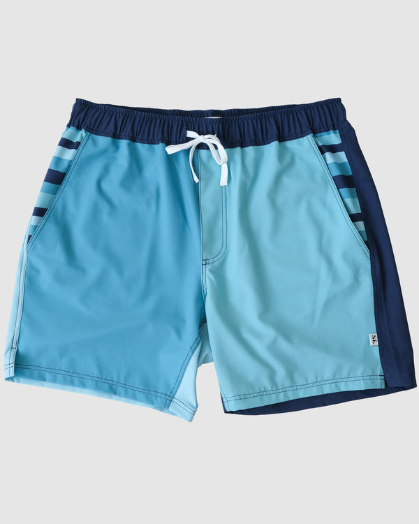 The Ultramarine Swim Shorts- Blue, Aqua & Green