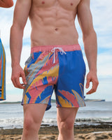 The Tropical Vintage Swim Shorts- Pink & Blue
